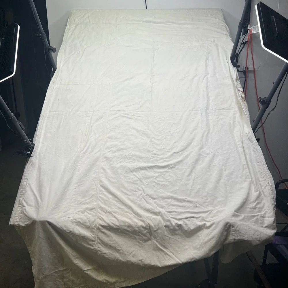 VTG 60s Grand Prix Race Car Hand Tied Quilt Blanket 51x87 Novelty Cotton Textile